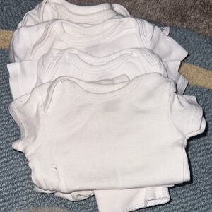 Gerber White Kids One Pieces Bodysuits